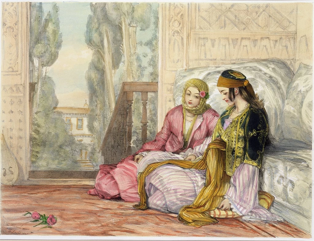 L'Harem, tavola 1 da 'Illustrazioni di Costantinopoli', 1837